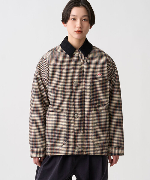 DANTON(ダントン)の「DANTON | 中綿ナイロン カバーオールジャケット WOMEN(カバーオール・レディース・ベージュ系その他・36)」の2枚目の写真