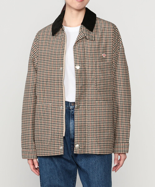 DANTON(ダントン)の「DANTON | 中綿ナイロン カバーオールジャケット WOMEN(カバーオール・レディース・ベージュ系その他・36)」の1枚目の写真