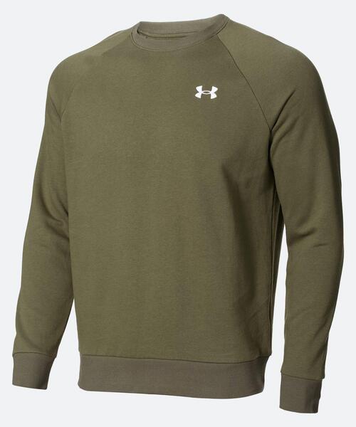 UNDER ARMOUR(アンダーアーマー)の「UAライバルフリース クルー(ライフスタイル/メンズ)(スウェット・メンズ・カーキ・M/XL/L)」の1枚目の写真