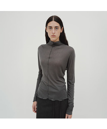 TIF SHEER SEAM HIGH NECK T-SHIRT_3COLORS