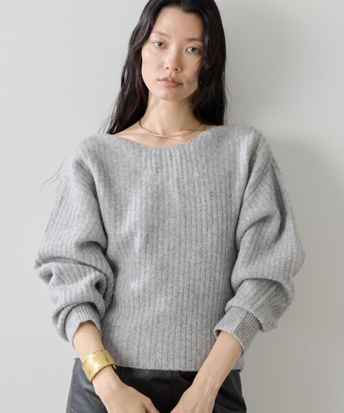 GALLARDAGALANTE(ガリャルダガランテ)の「【MAMIコラボ】カシュクール2WAYニット(ニット/セーター・レディース・オフホワイト/グレー/チャコールグレー・FREE)」の12枚目の写真
