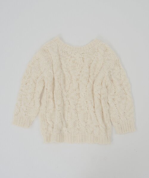 WHIMSIC(ウィムジック)の「【WHIMSIC】マルチウェイチャンキーセーター(ニット/セーター・レディース・ピンク/オフホワイト/モカ・FREE)」の9枚目の写真