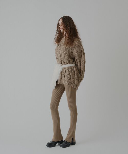 WHIMSIC(ウィムジック)の「【WHIMSIC】マルチウェイチャンキーセーター(ニット/セーター・レディース・ピンク/オフホワイト/モカ・FREE)」の17枚目の写真