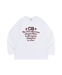 アメリカンラブレタリングロングスリーブTシャツ(ホワイト)