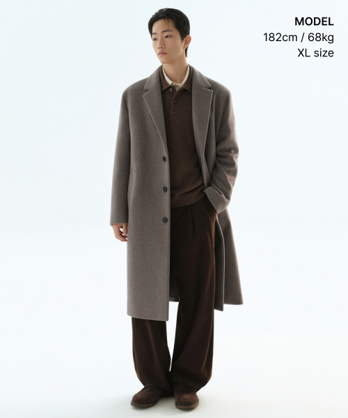 MUSINSA STANDARD（ムシンサスタンダード）の「カシミアブレンド特大シングルコート[Toff]（チェスターコート・メンズ・その他・MEDIUM/LARGE/X-LARGE/2XL）」の2枚目の写真