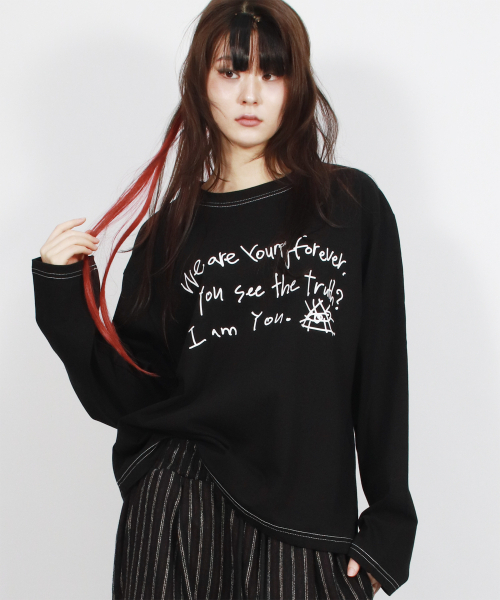 DEMARC(ドゥマーク)の「young forever ステッチ長袖Tシャツ - アイボリー(Tシャツ/カットソー・レディース・その他・MEDIUM/LARGE)」の1枚目の写真