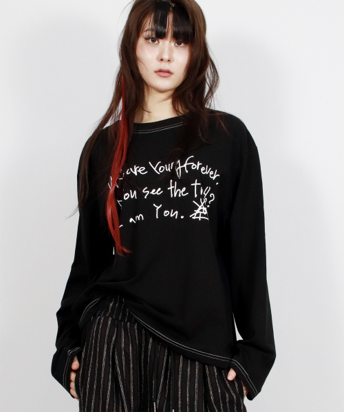 DEMARC(ドゥマーク)の「young forever ステッチ長袖Tシャツ - アイボリー(Tシャツ/カットソー・レディース・その他・MEDIUM/LARGE)」の2枚目の写真