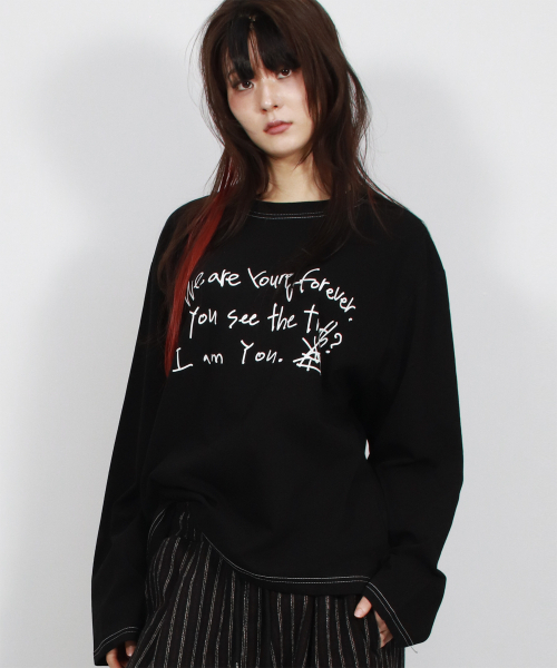 DEMARC(ドゥマーク)の「young forever ステッチ長袖Tシャツ - アイボリー(Tシャツ/カットソー・レディース・その他・MEDIUM/LARGE)」の3枚目の写真
