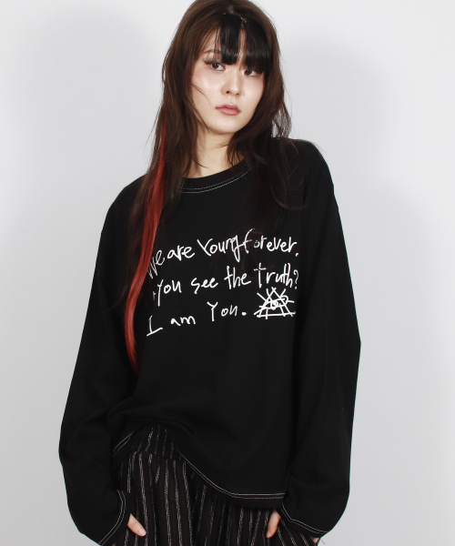 DEMARC(ドゥマーク)の「young forever ステッチ長袖Tシャツ - アイボリー(Tシャツ/カットソー・レディース・その他・MEDIUM/LARGE)」の4枚目の写真