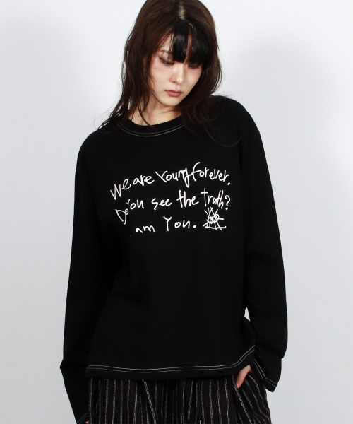 DEMARC(ドゥマーク)の「young forever ステッチ長袖Tシャツ - アイボリー(Tシャツ/カットソー・レディース・その他・MEDIUM/LARGE)」の7枚目の写真