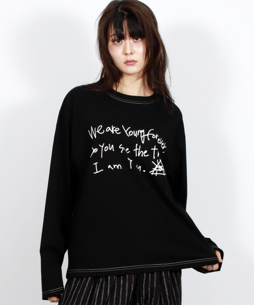 DEMARC(ドゥマーク)の「young forever ステッチ長袖Tシャツ - アイボリー(Tシャツ/カットソー・レディース・その他・MEDIUM/LARGE)」の8枚目の写真