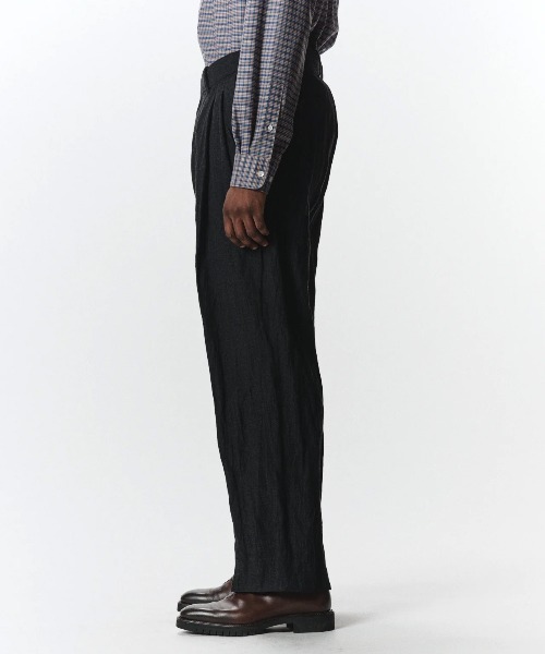 markaware(マーカウェア)の「【MARKAWARE/マーカウェア】DOUBLE PLEATED TROUSERS(スラックス・メンズ・ブラウン/ブラック・1/2)」の5枚目の写真