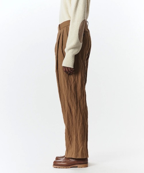 markaware(マーカウェア)の「【MARKAWARE/マーカウェア】DOUBLE PLEATED TROUSERS(スラックス・メンズ・ブラウン/ブラック・1/2)」の12枚目の写真