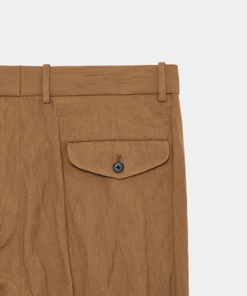 markaware(マーカウェア)の「【MARKAWARE/マーカウェア】DOUBLE PLEATED TROUSERS(スラックス・メンズ・ブラウン/ブラック・1/2)」の16枚目の写真