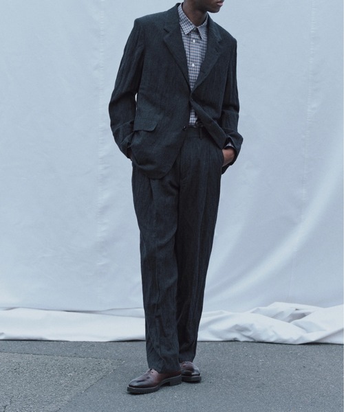 markaware(マーカウェア)の「【MARKAWARE/マーカウェア】DOUBLE PLEATED TROUSERS(スラックス・メンズ・ブラウン/ブラック・1/2)」の6枚目の写真