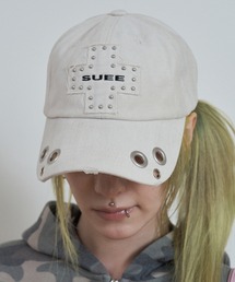 SETUPEXE（セットアップイーエックスイー）の「A'GEM/9 × .kom 『SETUPEXE/セットアップイーエックスイー』CROSS LOGO EYELET BALL CAP/クロスロゴアイレットボールキャップ（キャップ）」