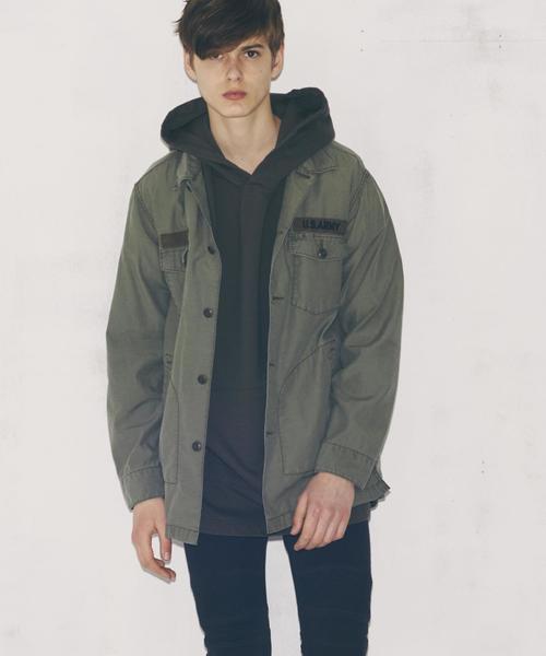 MONKEY TIME（モンキータイム）の「＜monkey time＞ ∴ ブロークンツイル ユーティリティー シャツ◆（シャツ/ブラウス・メンズ・オリーブ・SMALL/X-LARGE/MEDIUM/LARGE）」の2枚目の写真