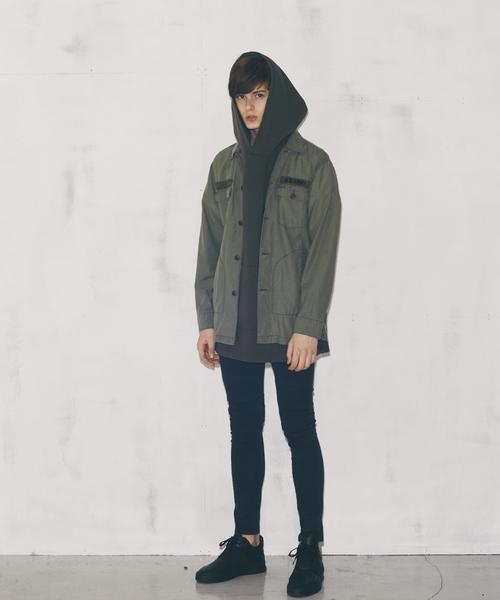 MONKEY TIME（モンキータイム）の「＜monkey time＞ ∴ ブロークンツイル ユーティリティー シャツ◆（シャツ/ブラウス・メンズ・オリーブ・SMALL/X-LARGE/MEDIUM/LARGE）」の3枚目の写真