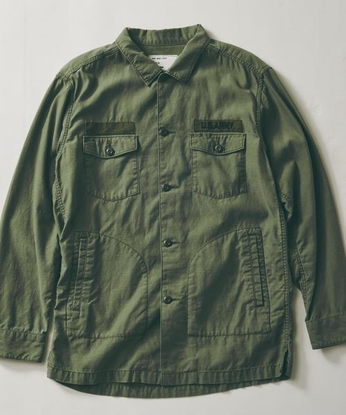 MONKEY TIME（モンキータイム）の「＜monkey time＞ ∴ ブロークンツイル ユーティリティー シャツ◆（シャツ/ブラウス・メンズ・オリーブ・SMALL/X-LARGE/MEDIUM/LARGE）」の4枚目の写真
