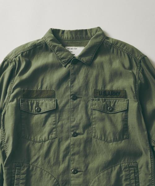 MONKEY TIME（モンキータイム）の「＜monkey time＞ ∴ ブロークンツイル ユーティリティー シャツ◆（シャツ/ブラウス・メンズ・オリーブ・SMALL/X-LARGE/MEDIUM/LARGE）」の6枚目の写真