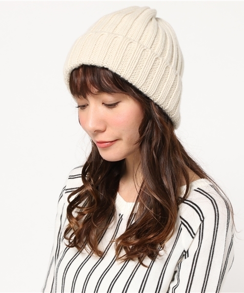 KIJIMA TAKAYUKI（キジマ　タカユキ）の「KIJIMA TAKAYUKI ニットキャップ（ニットキャップ/ビーニー・レディース・オフホワイト・FREE）」の6枚目の写真