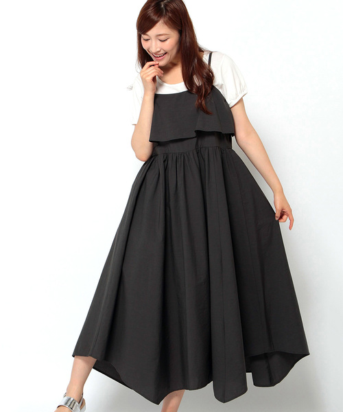 LBC(エルビーシー)の「マキシキャミワンピース (ワンピース・レディース・オリーブ/ダークグレー・MEDIUM/LARGE)」の2枚目の写真