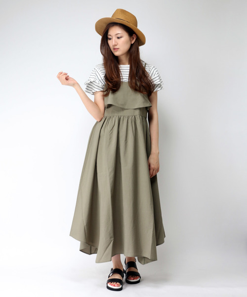 LBC(エルビーシー)の「マキシキャミワンピース (ワンピース・レディース・オリーブ/ダークグレー・MEDIUM/LARGE)」の10枚目の写真