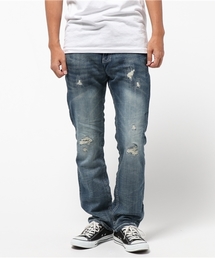 MIND BLOW | スリムテーパードクラッシュスウェットデニム(デニムパンツ)