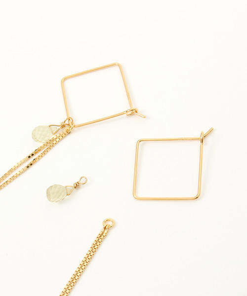 Jouete（ジュエッテ）の「フープピアスセット レモンクォーツ（ピアス