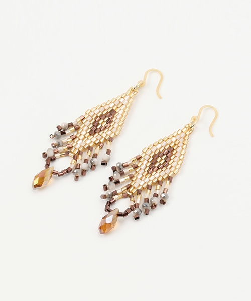 niko and...(ニコアンド)の「M.G.B.ビーズピアス【niko and ...】(ピアス(両耳用)・レディース・ブラック/ブルー/オレンジ/ベージュ・0)」の3枚目の写真