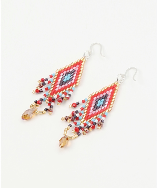 niko and...(ニコアンド)の「M.G.B.ビーズピアス【niko and ...】(ピアス(両耳用)・レディース・ブラック/ブルー/オレンジ/ベージュ・0)」の1枚目の写真
