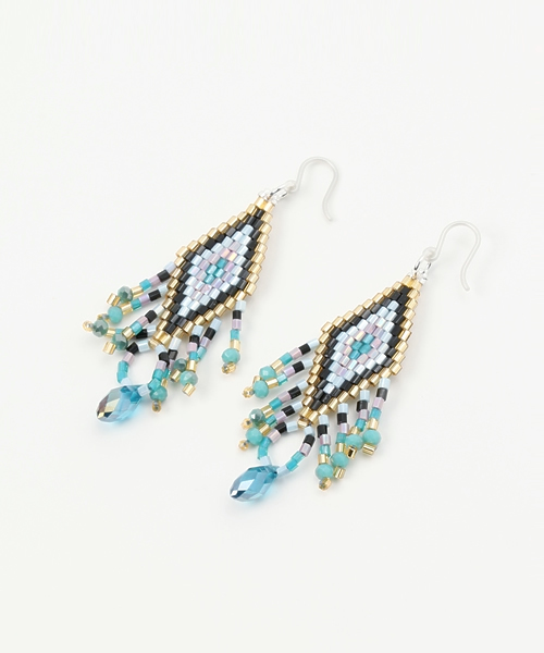 niko and...(ニコアンド)の「M.G.B.ビーズピアス【niko and ...】(ピアス(両耳用)・レディース・ブラック/ブルー/オレンジ/ベージュ・0)」の4枚目の写真