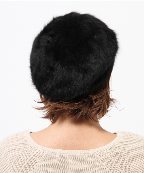 VIS（ビス）の「★ヒルナンデス！放映★アンゴラ混ベレー（ハンチング/ベレー帽・レディース・ブラック/グレー系その他/キナリ/ベージュ・F）」の6枚目の写真