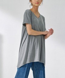 接触冷感 ゆるシルエットVネックTシャツ