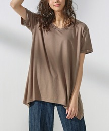 接触冷感 ゆるシルエットVネックTシャツ