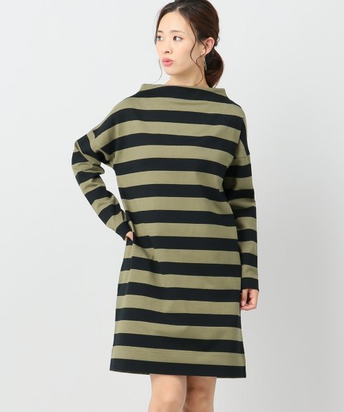 Traditional Weatherwear トラディショナルウェザーウェア の Traditional Weatherwear ボーダーボトルネックワンピース ワンピース Wear