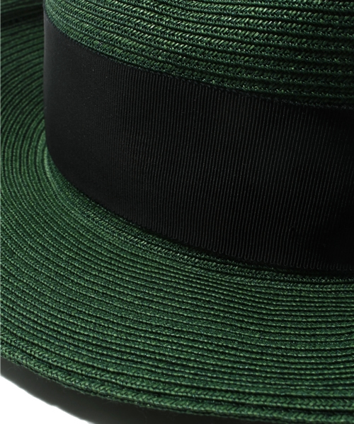 JENEVIEVE（ジュヌヴィエーヴ）の「ペーパーハット（ハット・レディース・ホワイト/ベージュ/グリーン・FREE）」の5枚目の写真