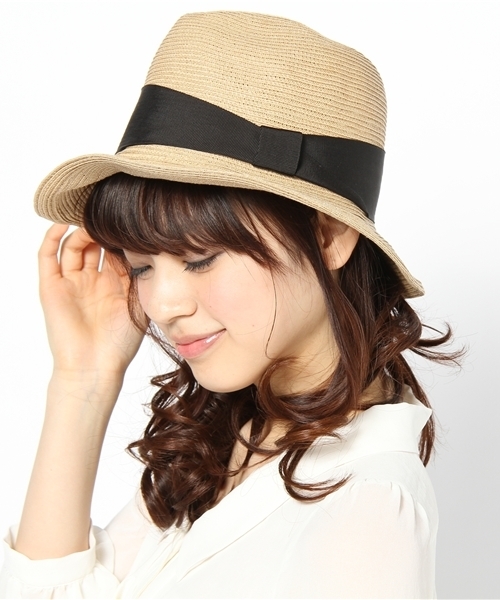 JENEVIEVE（ジュヌヴィエーヴ）の「ペーパーハット（ハット・レディース・ホワイト/ベージュ/グリーン・FREE）」の7枚目の写真