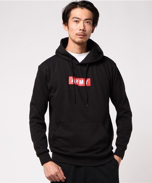 WEGO（ウィゴー）の「WEGO/ARMYボックスロゴパーカー（パーカー・メンズ・ブラック/ネイビー/ホワイト/杢グレー・SMALL/MEDIUM/LARGE）」の21枚目の写真