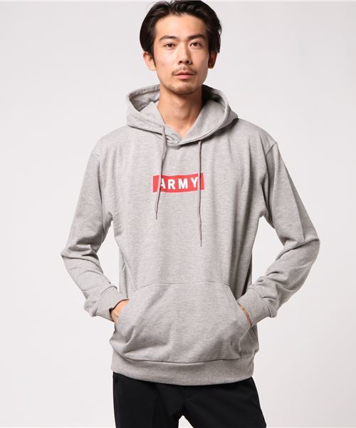 WEGO（ウィゴー）の「WEGO/ARMYボックスロゴパーカー（パーカー・メンズ・ブラック/ネイビー/ホワイト/杢グレー・SMALL/MEDIUM/LARGE）」の12枚目の写真
