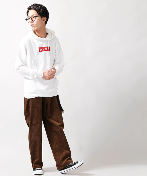 WEGO（ウィゴー）の「WEGO/ARMYボックスロゴパーカー（パーカー・メンズ・ブラック/ネイビー/ホワイト/杢グレー・SMALL/MEDIUM/LARGE）」の6枚目の写真