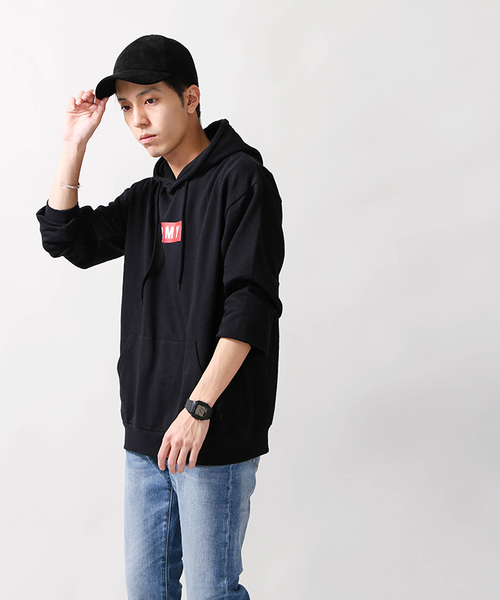 WEGO（ウィゴー）の「WEGO/ARMYボックスロゴパーカー（パーカー・メンズ・ブラック/ネイビー/ホワイト/杢グレー・SMALL/MEDIUM/LARGE）」の10枚目の写真