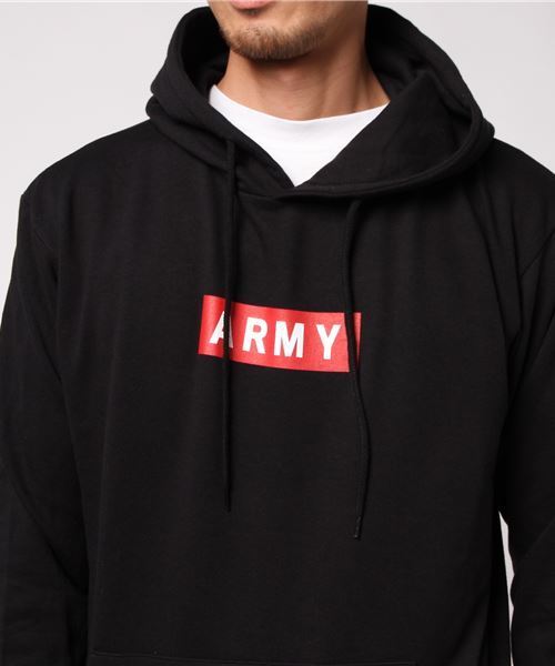 WEGO（ウィゴー）の「WEGO/ARMYボックスロゴパーカー（パーカー・メンズ・ブラック/ネイビー/ホワイト/杢グレー・SMALL/MEDIUM/LARGE）」の18枚目の写真