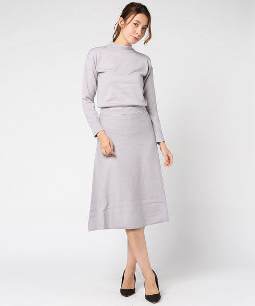 N.(N. Natural Beauty Basic)(エヌエヌナチュラルビューティーベーシック)の「ハイネックフレアワンピース(ワンピース・レディース・ブラック/ベージュ/グレー/ブルー・MEDIUM)」の22枚目の写真