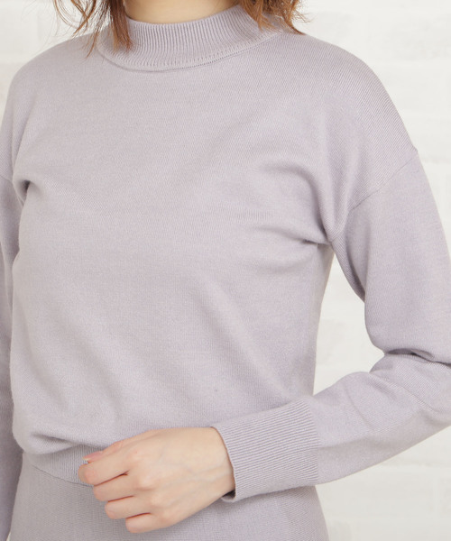 N.(N. Natural Beauty Basic)(エヌエヌナチュラルビューティーベーシック)の「ハイネックフレアワンピース(ワンピース・レディース・ブラック/ベージュ/グレー/ブルー・MEDIUM)」の15枚目の写真