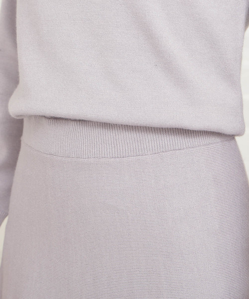 N.(N. Natural Beauty Basic)(エヌエヌナチュラルビューティーベーシック)の「ハイネックフレアワンピース(ワンピース・レディース・ブラック/ベージュ/グレー/ブルー・MEDIUM)」の7枚目の写真