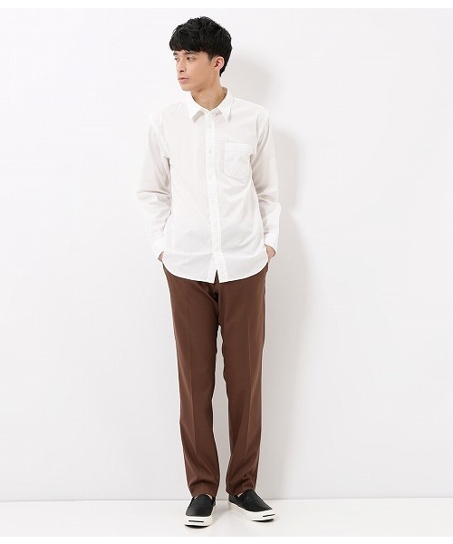 ADAM ET ROPE'(アダムエロペ)の「50ブロードカジュアルシャツ(シャツ/ブラウス・メンズ・ホワイト/ベージュ/ネイビー・S/M/L)」の16枚目の写真