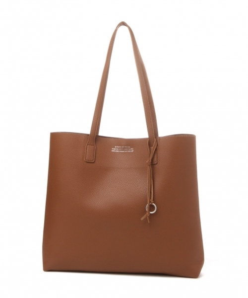 GLOBAL WORK（グローバルワーク）の「フェイクレザーベーシックトートバッグ/780691（トートバッグ・メンズ・ホワイト/ライトブルー/ブラック/ダークブラウン/ベージュ/ネイビー/レッド/オフホワイト/ブルー系その他/ライトグレー/ライトイエロー/スカイブルー/グレー系その他/ゴールド系その他・FREE）」の7枚目の写真