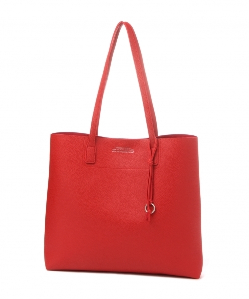 GLOBAL WORK（グローバルワーク）の「フェイクレザーベーシックトートバッグ/780691（トートバッグ・メンズ・ホワイト/ライトブルー/ブラック/ダークブラウン/ベージュ/ネイビー/レッド/オフホワイト/ブルー系その他/ライトグレー/ライトイエロー/スカイブルー/グレー系その他/ゴールド系その他・FREE）」の2枚目の写真