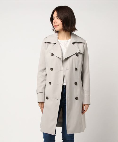 M F Editorial エムエフエディトリアル の エムエフエディトリアルレディース M F Editorial Women 防水 防しわ ウオッシャブルトレンチスプリングコート グレー トレンチコート Wear